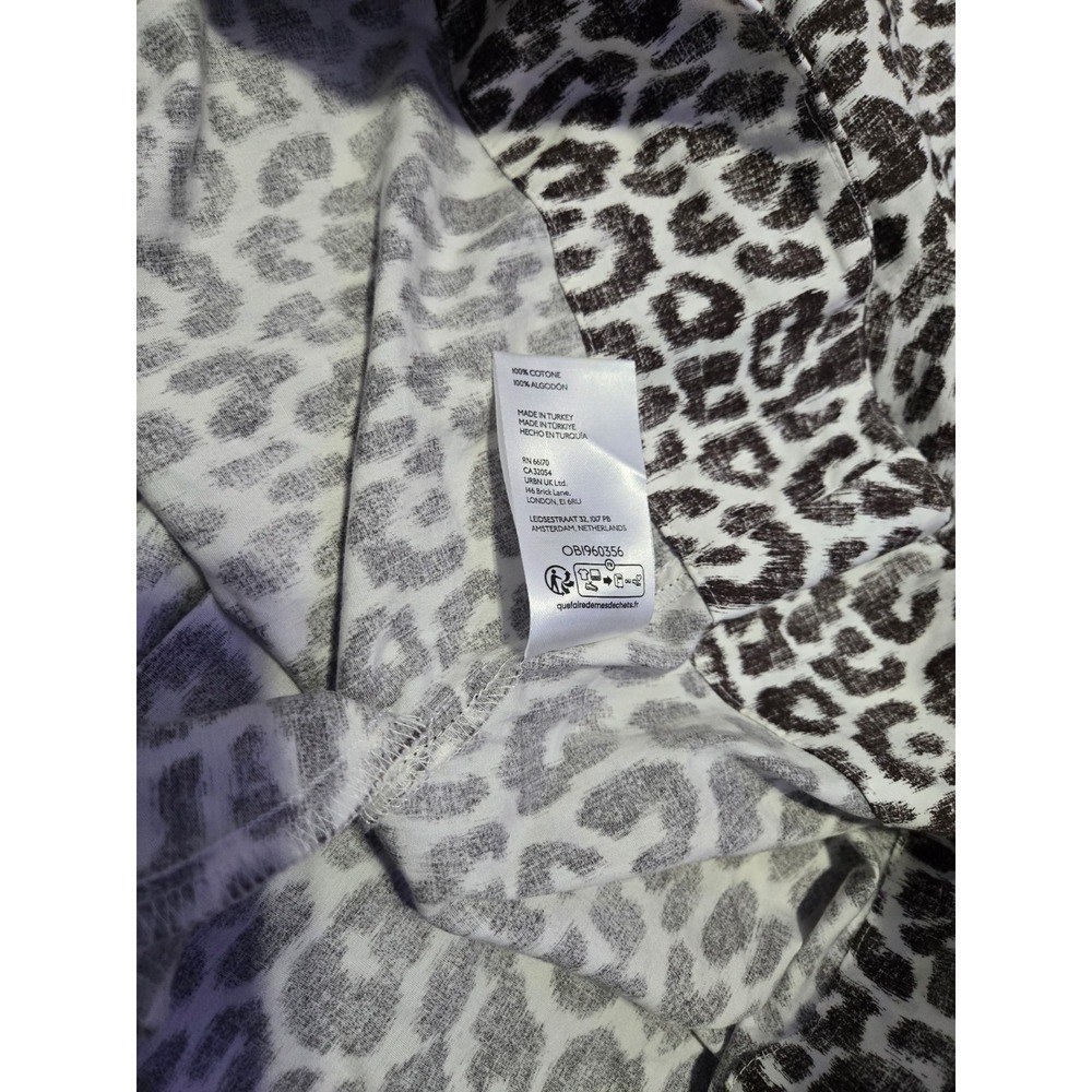 Maeve Short-Sleeve Crew-Neck Swing Mini Dress Cheetah Women's Size Medium - Picture 7 of 8